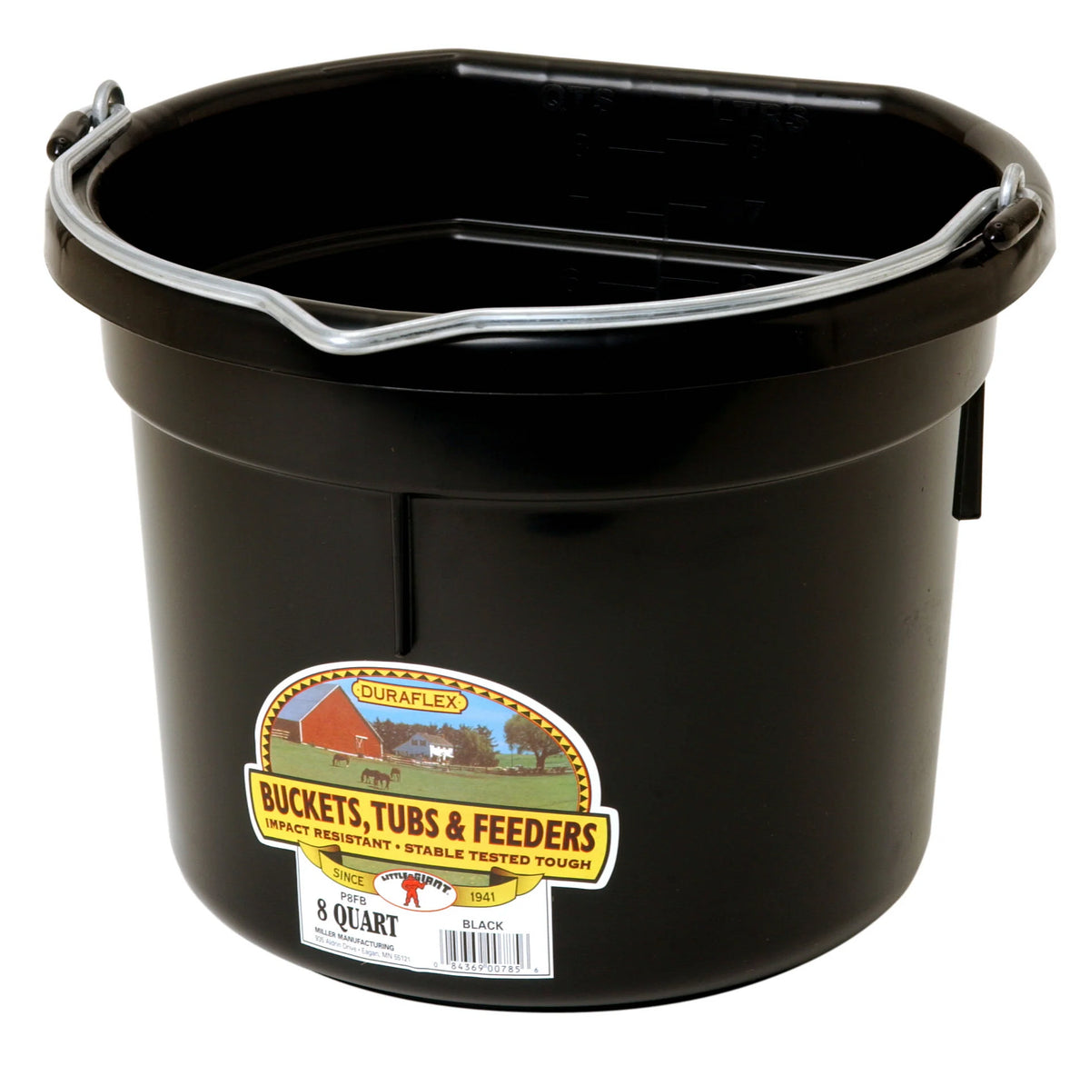 Plastic Flatback Bucket 8qt