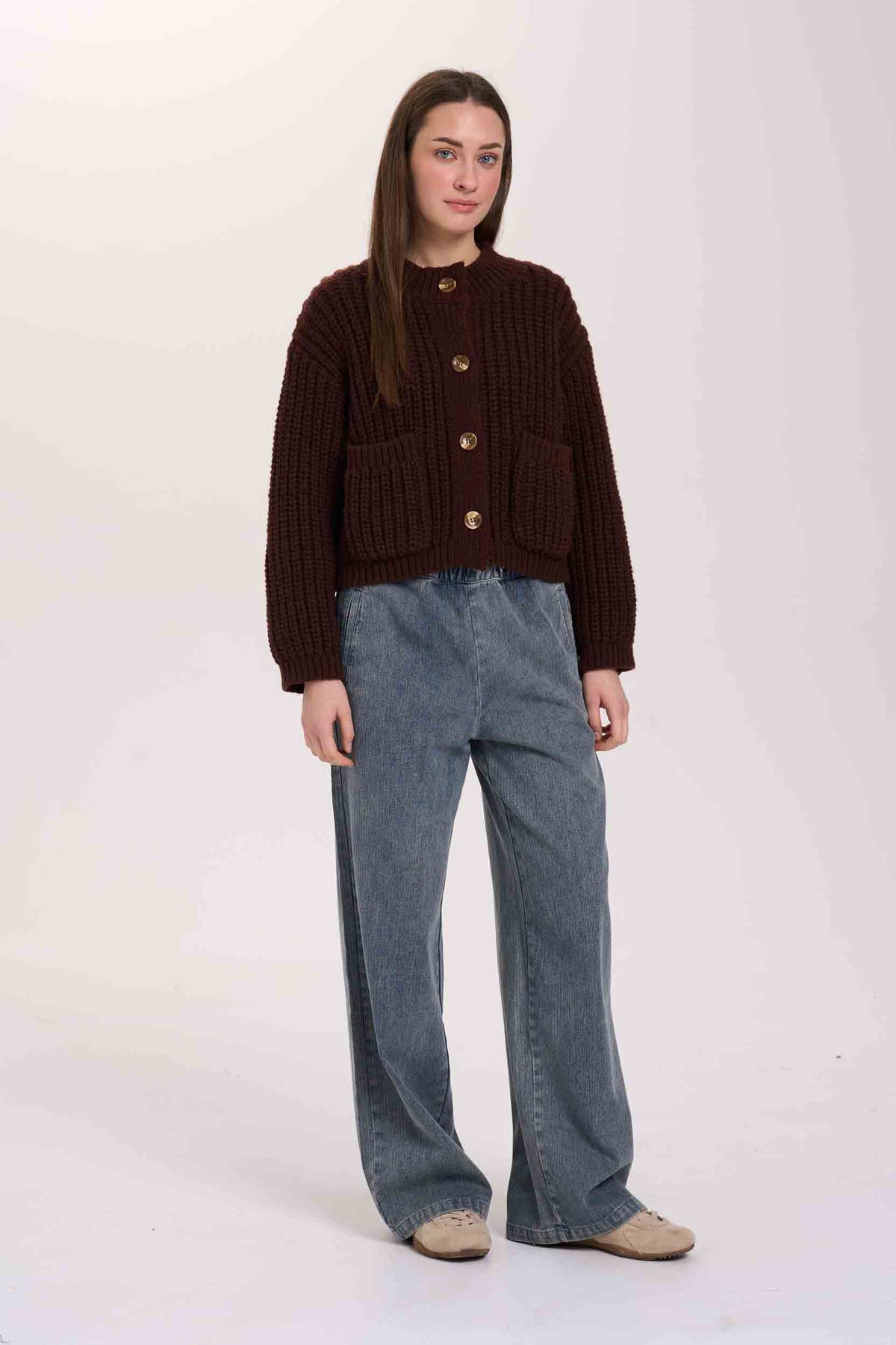 24colours Cardigan Brown