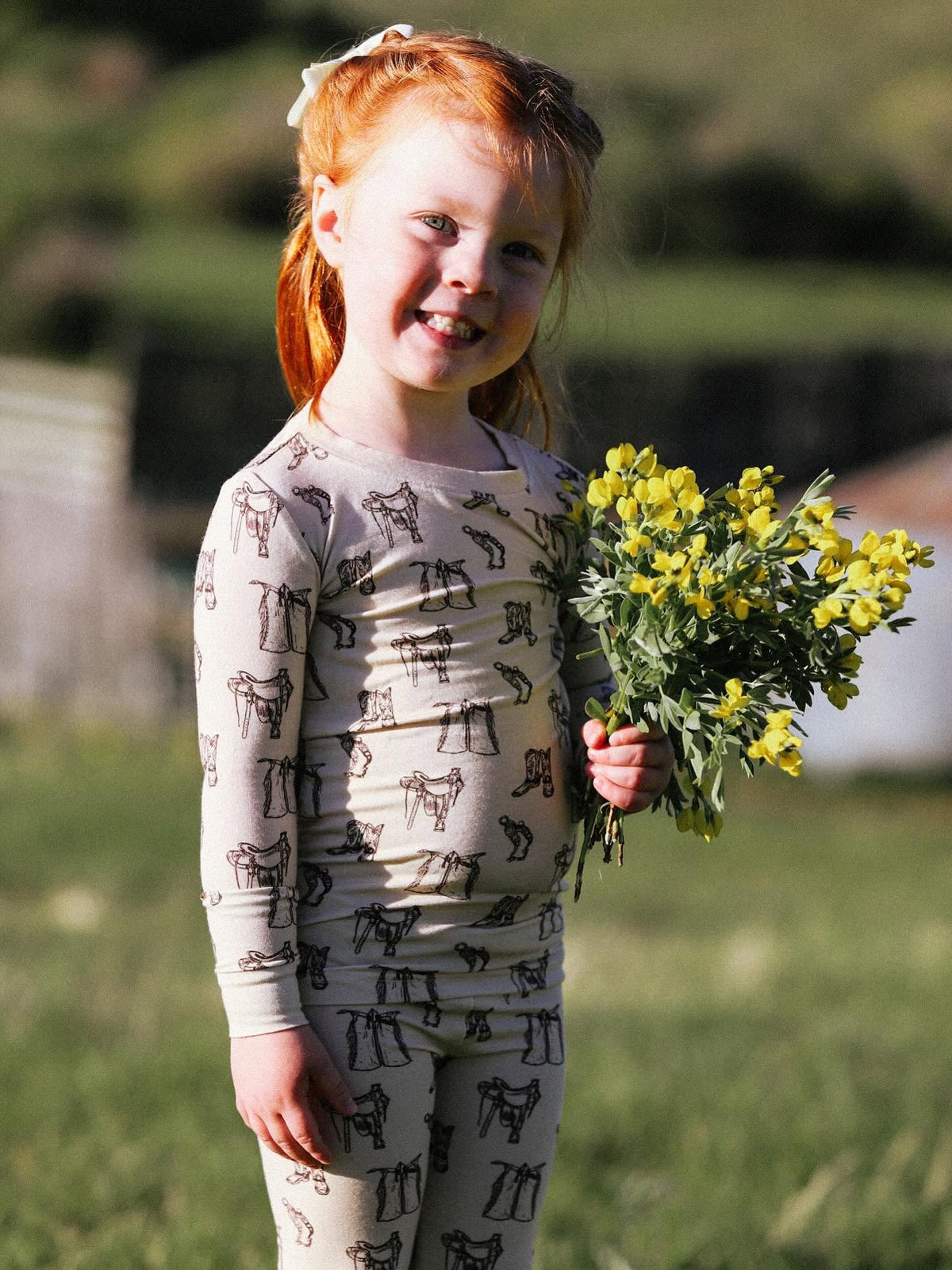 {Tack Room} Toddler Sleepwear Set Cream