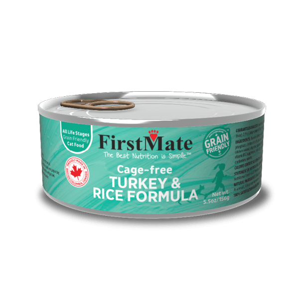 FirstMate Cage-free Turkey & Rice Formula for Cats 5.5oz