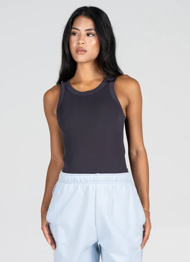 Bamboo Rib High Crew Tank