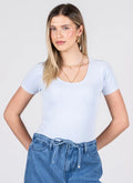 Bamboo Short Sleeve Scoop Neck Top