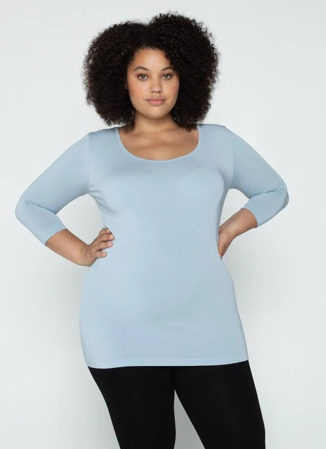 Bamboo Relaxed Size 3/4 Sleeve Top