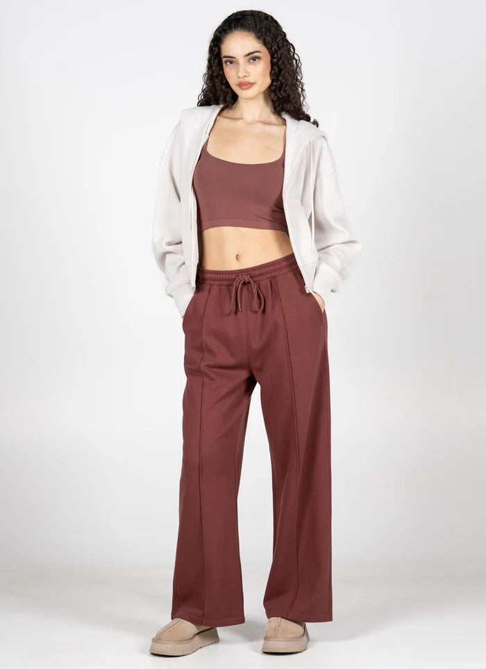 Recycled Poly/Cotton Fleece Wide Leg Pant