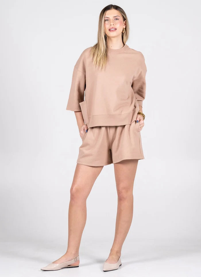 Recycled Poly/ Cotton Fleece Mid Shorts