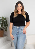 Rib S/S Crew Neck Top