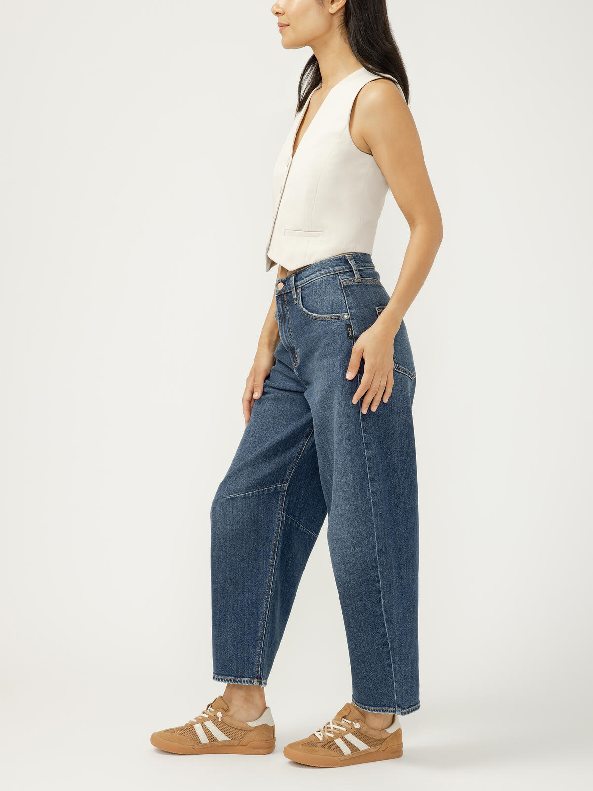 Silver Jeans High Rise Barrel Leg Jeans