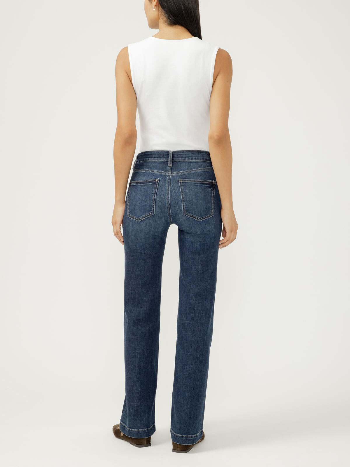 Silver Jeans Avery High Rise Trouser Leg Luxe Stretch Jeans