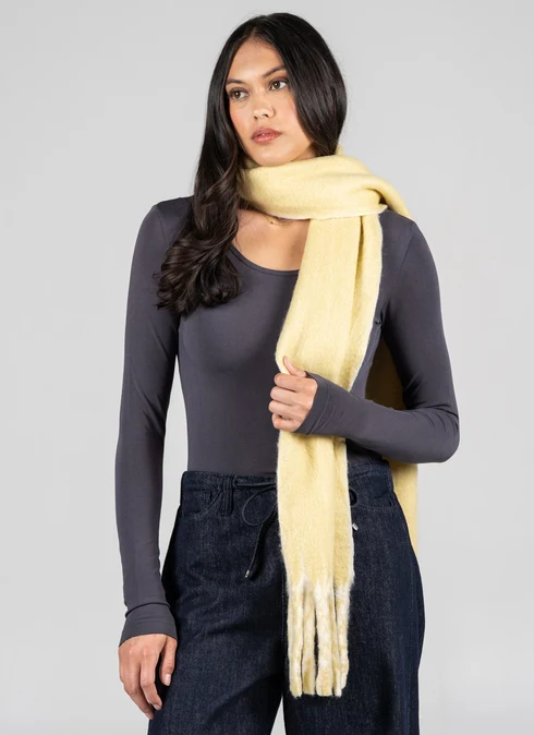Wool Blend Two Tone Scarf