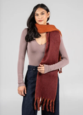 Wool Blend Two Tone Scarf