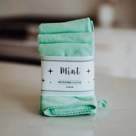 Mint Microfibre Cloths - 3 Pack