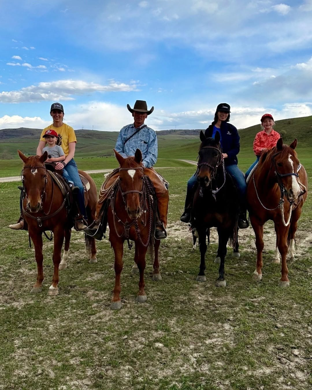 Ranch family in Southern Alberta